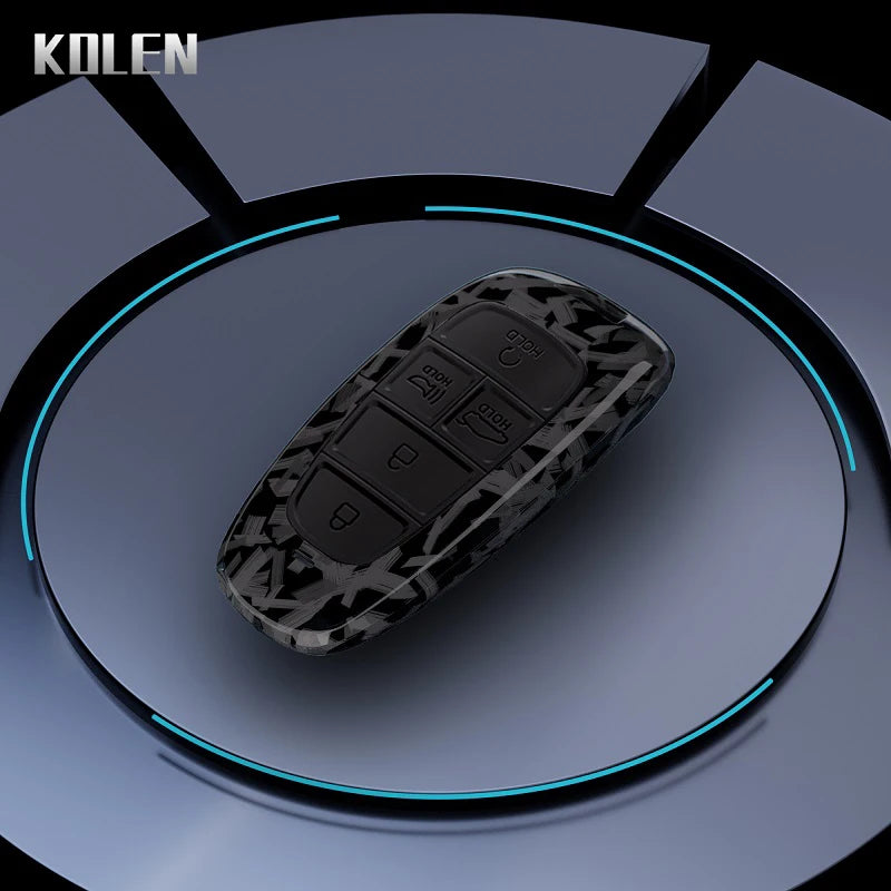 Car Key Cover Compatible with Hyundai Sonata SEL EV 6 8 IONIQ 5 Nexo Tucson Sonata 2020 Grandeur 2020 Sonata Limited – Carbon Fiber Style