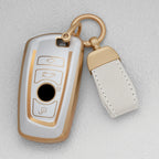 Quicksand Gold TPU Car Key Fob Cover for BMW 1, 3, 5 & 7 Series, M3, M4, X1, X3, X4 & X5 – F30, F31, F32, F34, F20, F21, F07, F10, G01, G02, F15