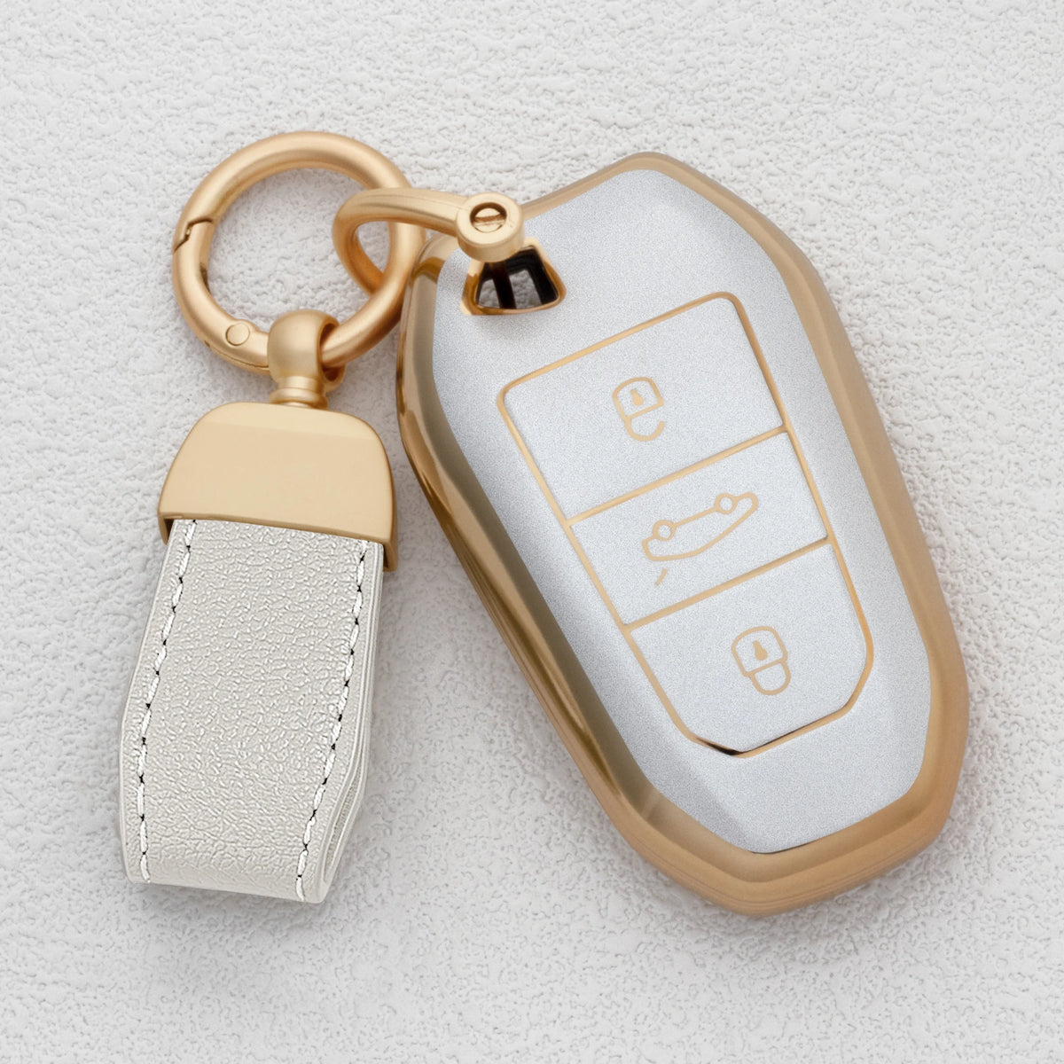 TPU Car Key Fob Cover for Citroen C3, C5 & C4 X; Jeep Avenger; Peugeot 208, 308, 408, 508, 2008, 3008 & 5008