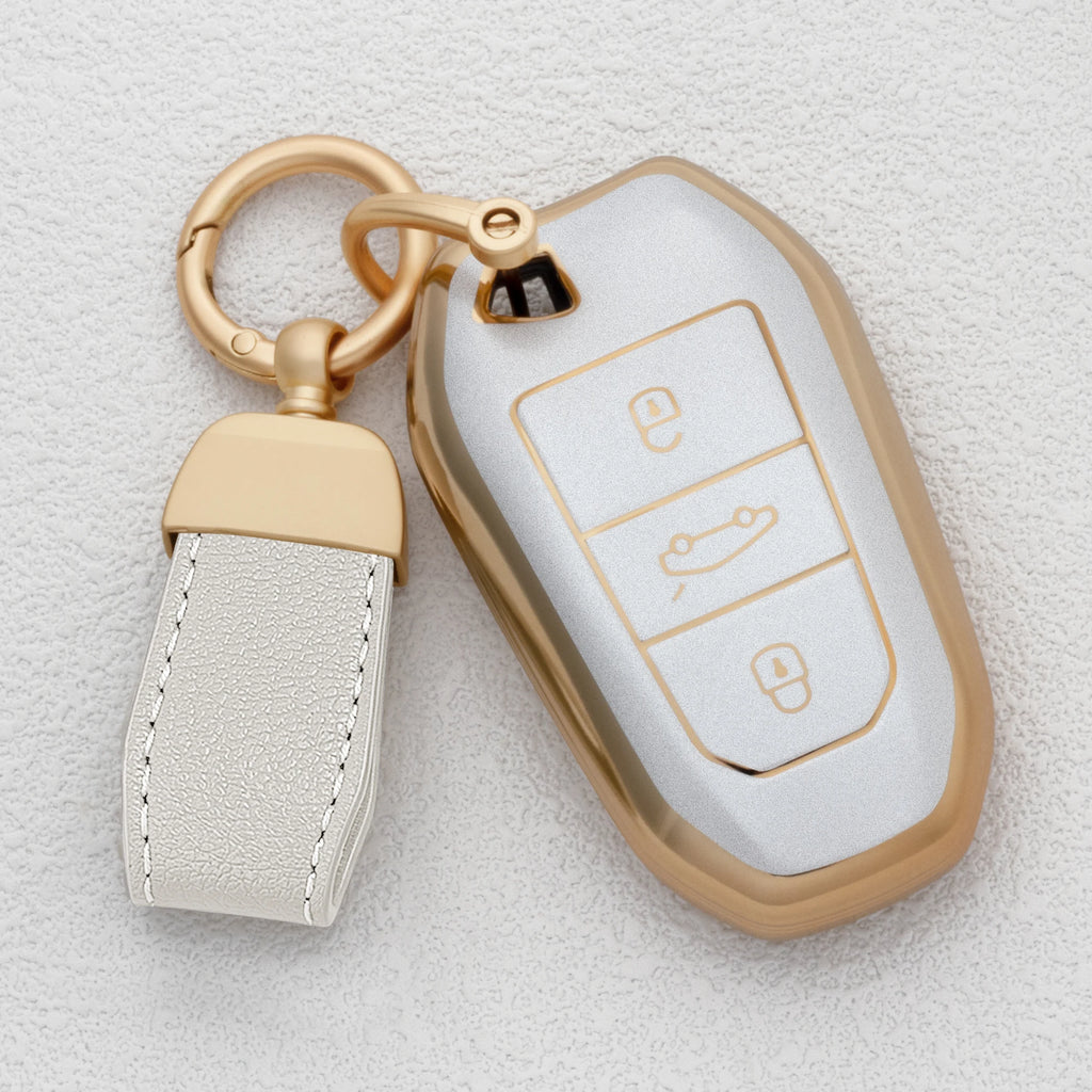 TPU Car Key Fob Cover for Citroen C3, C5 & C4 X; Jeep Avenger; Peugeot 208, 308, 408, 508, 2008, 3008 & 5008