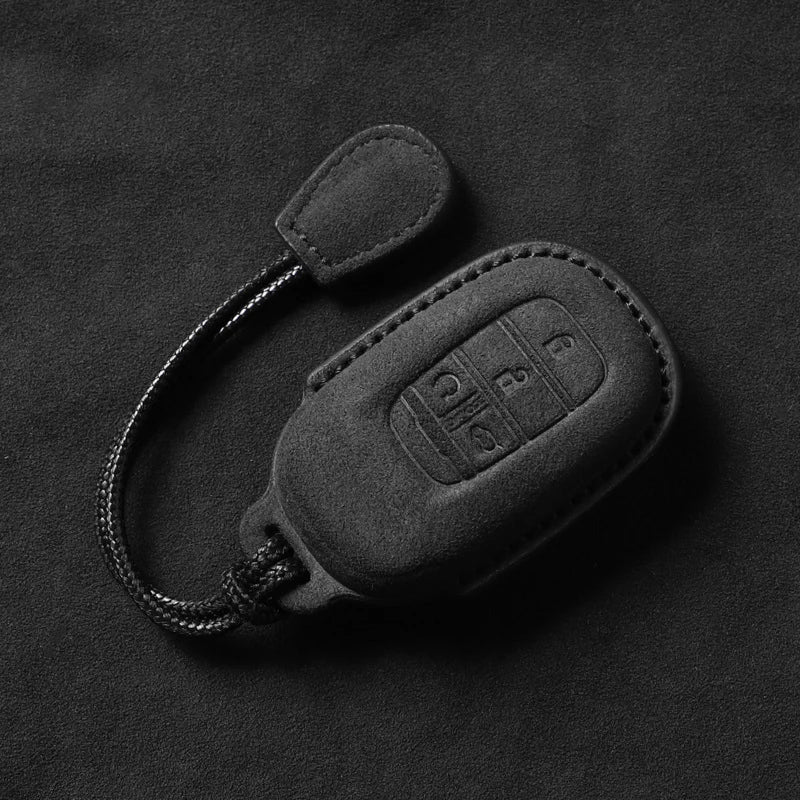 Suede Car Key Case Compatible with Honda Accord, Civic, HR-V, CR-V, Pilot, Sport, Si, EX, EX-, 2022, 2023, 2024 – 2/3/4 Buttons