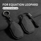 Suede Remote Key Fob Cover Compatible with Fang Cheng Bao (Equations) Leopard 5, Leopard 8, Leopard 3