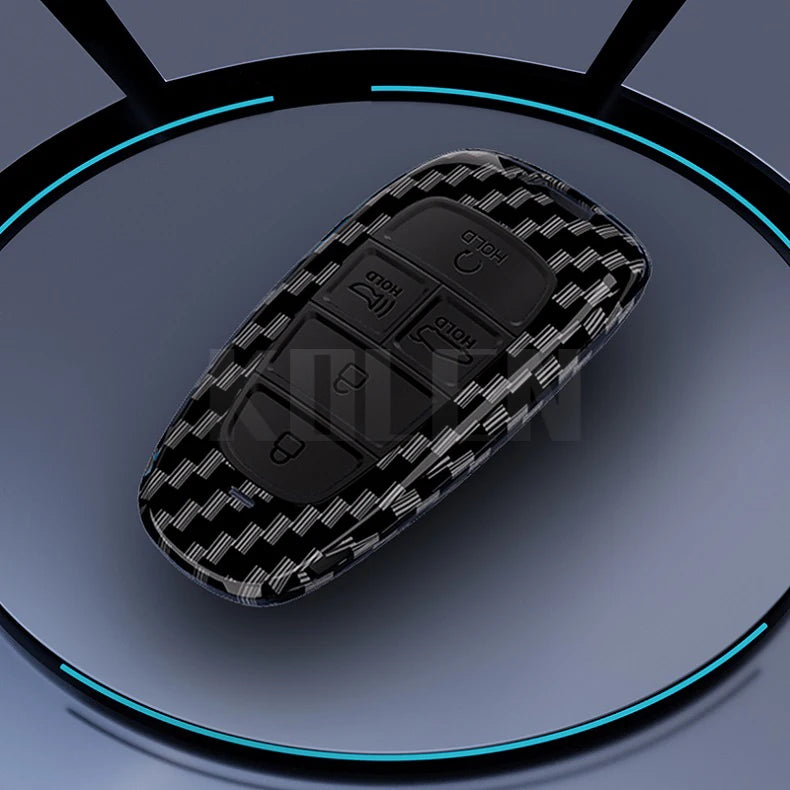 Car Key Cover Compatible with Hyundai Sonata SEL EV 6 8 IONIQ 5 Nexo Tucson Sonata 2020 Grandeur 2020 Sonata Limited – Carbon Fiber Style