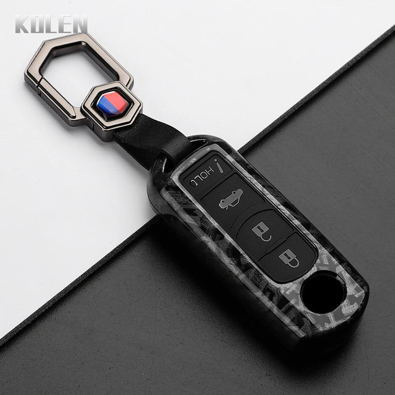 Car Key Cover Compatible with Mazda 2 3 6 Demio Atenza Axela CX-5 CX5 CX-3 CX7 CX-9 3 4 CX30 2016 2017 2018 2019 – Carbon Fiber Style