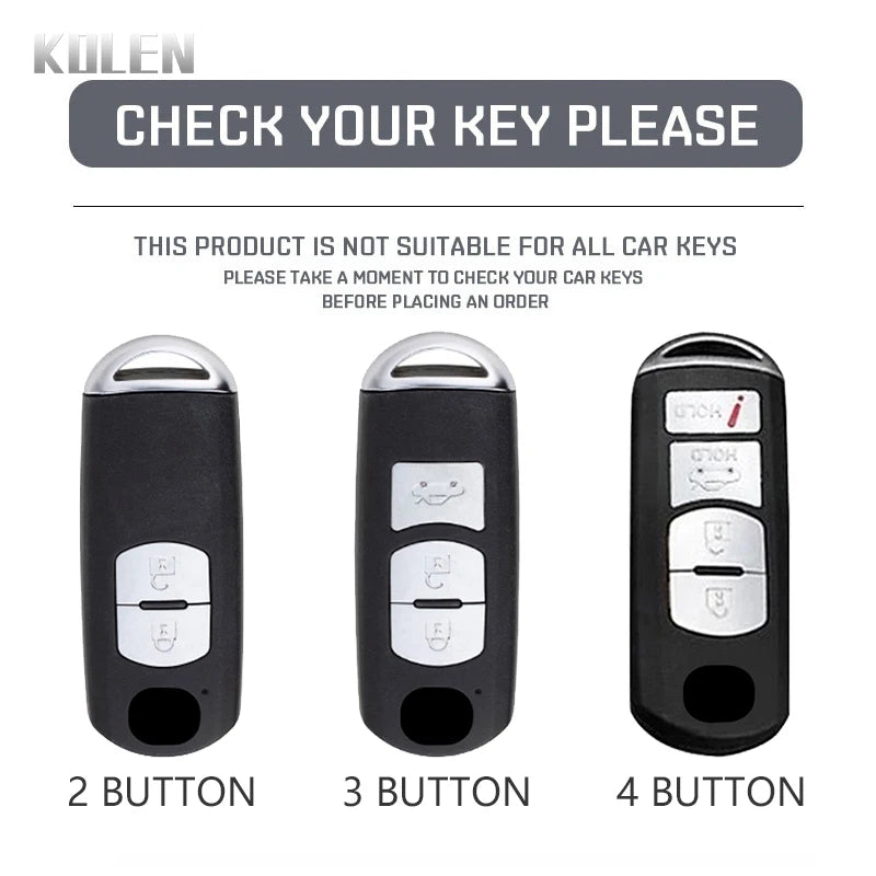 Car Key Cover Compatible with Mazda 2 3 6 Demio Atenza Axela CX-5 CX5 CX-3 CX7 CX-9 3 4 CX30 2016 2017 2018 2019 – Carbon Fiber Style