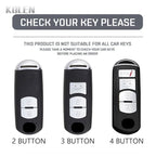 Car Key Cover Compatible with Mazda 2 3 6 Demio Atenza Axela CX-5 CX5 CX-3 CX7 CX-9 3 4 CX30 2016 2017 2018 2019 – Carbon Fiber Style