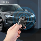 Car Key Cover Compatible with Hyundai ix35 ix45 ix25 i10 i20 i30 HB20 Sonata Verna Solaris Santa Elantra Mistra – Carbon Fiber Style