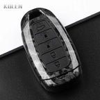 Car Key Cover Compatible with Hyundai i30 ix25 Elantra Kona Solaris Azera Grandeur IG TM Accent Santa Fe – Carbon Fiber Style