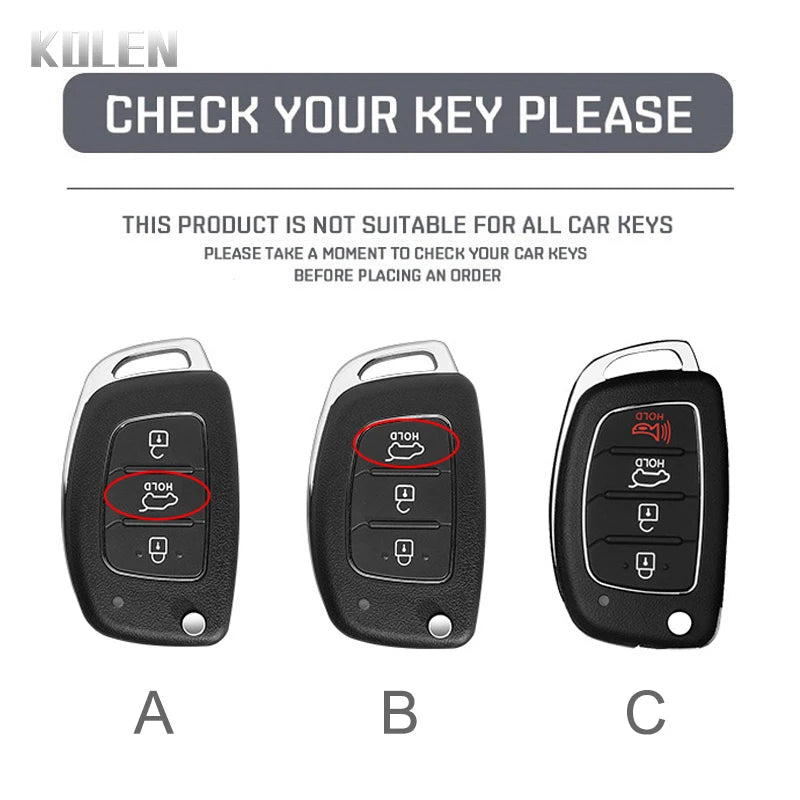 Car Key Cover Compatible with Hyundai ix35 ix45 ix25 i10 i20 i30 HB20 Sonata Verna Solaris Santa Elantra Mistra – Carbon Fiber Style