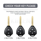 Car Key Cover Compatible with Toyota Corolla Vios Camry Yaris RAV4 Hilux Cruiser Fortuner – 2/3/4 Buttons – Carbon Fiber Style
