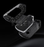 Car Key Cover Compatible with Volkswagen (VW) Golf 8 MK8 ID3 ID.4; CUPRA; Skoda Octavia A8; SEAT Leon MK4 – Carbon Fiber Style