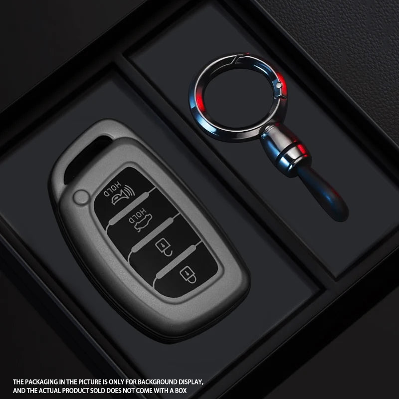 Black Warrior-Style TPU Car Key Fob Cover for Hyundai Tucson, Santa Fe, Rena, Sonata, Elantra, Creta, ix35, ix45, i10 & i30