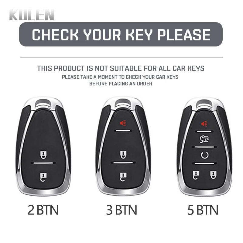 Car Key Cover Compatible with Chevrolet Malibu Blazer Traverse Onix Equinox Volt Bolt Trax Orlando Cruze Spark Camaro – Carbon Fiber Style