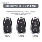 Car Key Cover Compatible with Chevrolet Malibu Blazer Traverse Onix Equinox Volt Bolt Trax Orlando Cruze Spark Camaro – Carbon Fiber Style