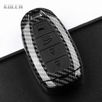 Car Key Cover Compatible with Hyundai i30 ix25 Elantra Kona Solaris Azera Grandeur IG TM Accent Santa Fe – Carbon Fiber Style