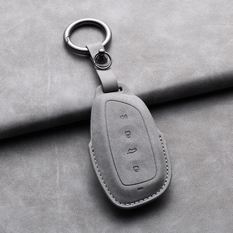 Leather Car Key Cover Compatible with Great Wall Haval/Hover H6, H7, H8, H4, H9, F5, F7, H2S, H3, H5, M6, Dargo, B07, A07