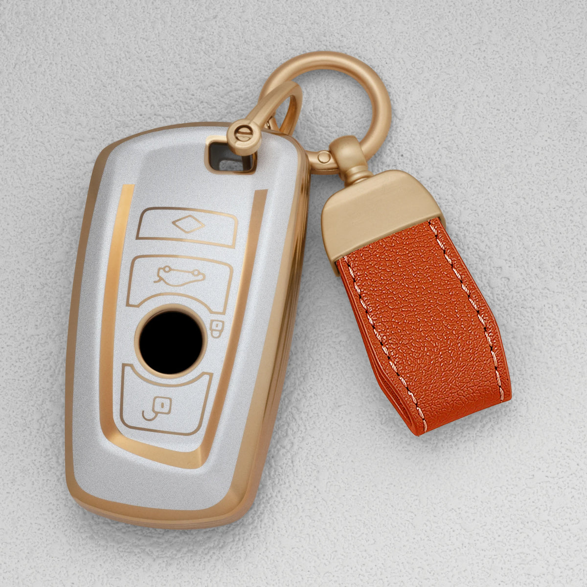 Quicksand Gold TPU Car Key Fob Cover for BMW 1, 3, 5 & 7 Series, M3, M4, X1, X3, X4 & X5 – F30, F31, F32, F34, F20, F21, F07, F10, G01, G02, F15