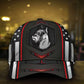 Schnauzer Red Pattern Dog Lover Classic Cap For Comfortable Casual Wear Holidays And Outdoor Trips