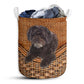 Schnoodle Dog Rattan Texture Laundry Basket For Bathroom Bedroom Storage