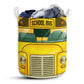 School Bus Bright Colors Laundry Basket For Bathroom Bedroom Storage