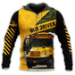 Yellow School Bus Driver Hoodie For Relaxed Streetwear Weekend Travel And Everyday Style