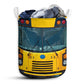 Small Size School Bus Driver Stop When Red Lights Flash Laundry Basket For Bathroom Bedroom Storage