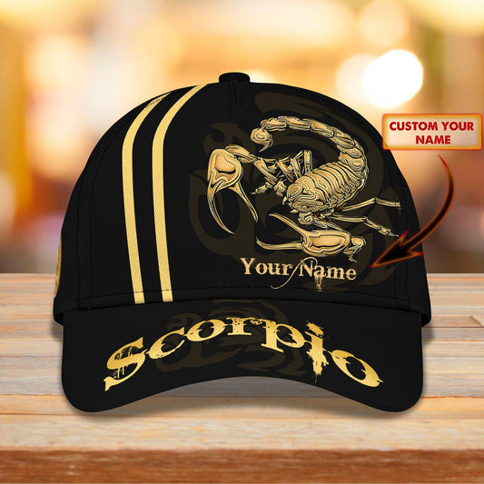 Scorpio Black Personalized Classic Cap For Seasonal Outings Outdoor Adventures And Daily Wear