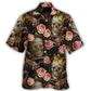 Dark Creative Scorpion Skull Hawaiian Shirt For Beach Days, Summer Outings, And Thoughtful Gift Giving
