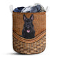Scottish Terrier Dog Rattan Texture Laundry Basket For Bathroom Bedroom Storage
