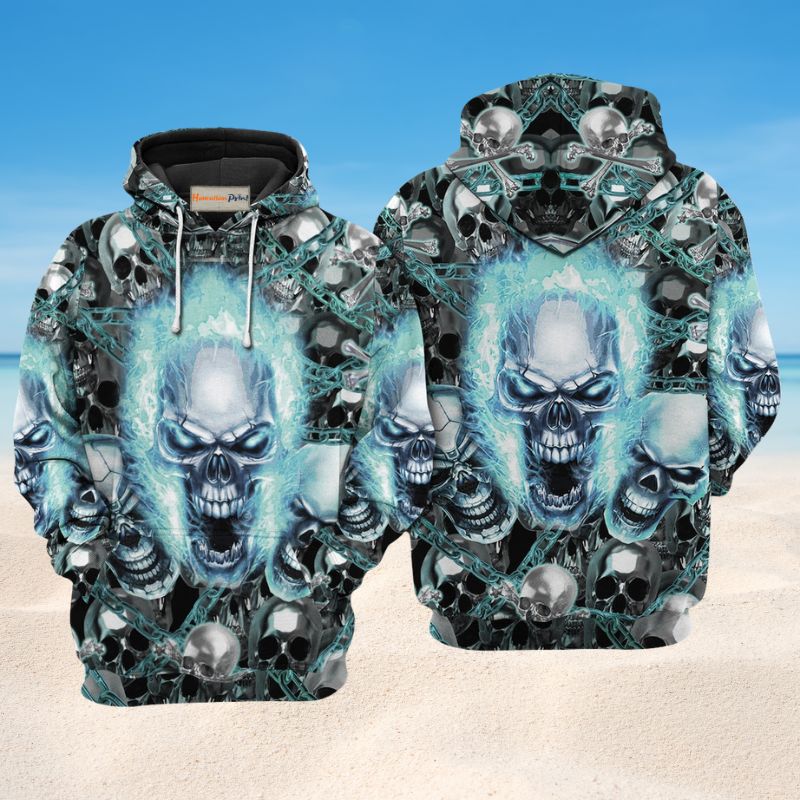 Screaming Skull Hoodie For Alternative Events Seasonal Outings And Gift Ideas