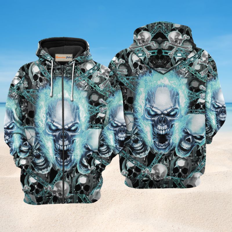 Screaming Skull Hoodie For Alternative Events Seasonal Outings And Gift Ideas