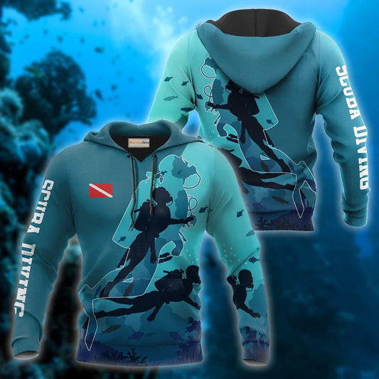 Scuba Diving Life Hoodie For Casual Outfits Outdoor Trips And Comfortable Layering