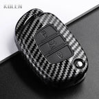 Car Key Cover Compatible with Hyundai ix35 ix45 ix25 i10 i20 i30 HB20 Sonata Verna Solaris Santa Elantra Mistra – Carbon Fiber Style