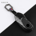 Car Key Cover Compatible with Mercedes-Benz C E S Class GLC GLB CLA CLS W223 W214 W206 X254 S400 S450 S480 – Carbon Fiber Style