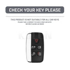 Car Key Cover Compatible with Jaguar XE XJ XF Guitar; Land Rover Range Rover Sport Evoque Freelander Velar Discovery 4 – Carbon Fiber Style