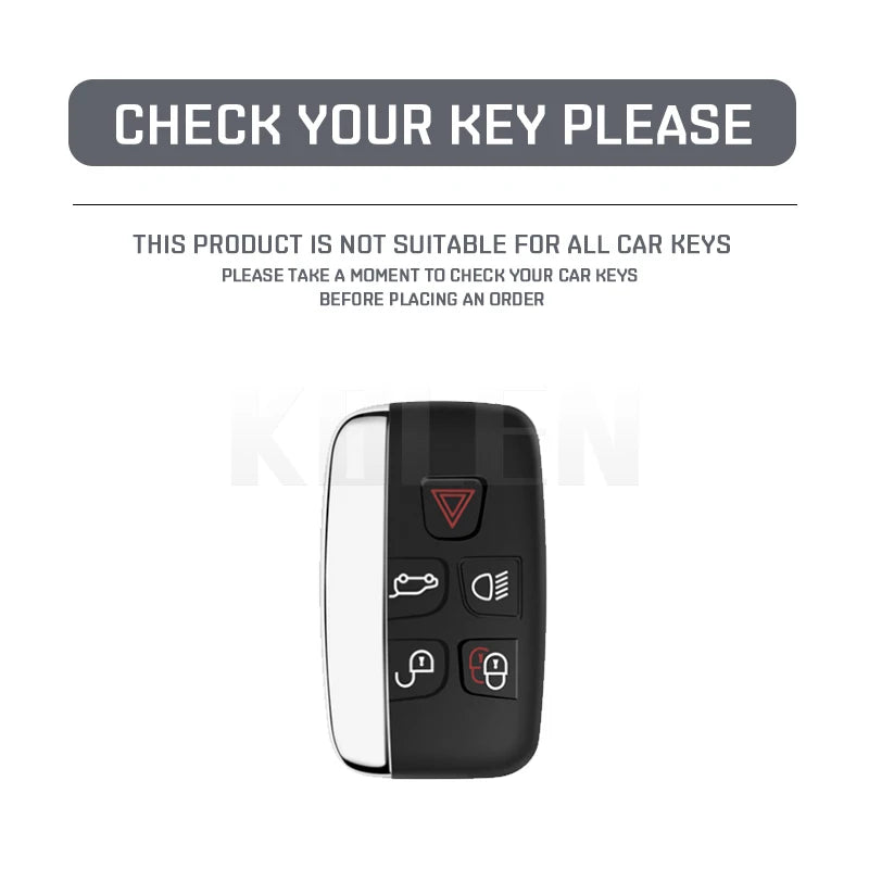 Car Key Cover Compatible with Jaguar XE XJ XF Guitar; Land Rover Range Rover Sport Evoque Freelander Velar Discovery 4 – Carbon Fiber Style