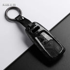Car Key Cover Compatible with Audi A4 B9 A5 A6 8S 8W Q5 Q7 4M S4 S5 S7 TT TTS TFSI RS – Carbon Fiber Style