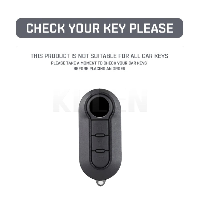 Car Key Cover Compatible with Fiat 500 Ducato Punto Panda; Lancia Musa; Citroen Jumper; Peugeot Boxer – Carbon Fiber Style