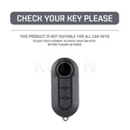 Car Key Cover Compatible with Fiat 500 Ducato Punto Panda; Lancia Musa; Citroen Jumper; Peugeot Boxer – Carbon Fiber Style