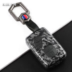 Car Key Cover Compatible with Toyota Aqua RAV4 Land Cruiser Camry Prado Corolla Prius – Carbon Fiber Style