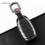 Car Key Cover Compatible with Hyundai i30 ix25 Elantra Kona Solaris Azera Grandeur IG TM Accent Santa Fe – Carbon Fiber Style