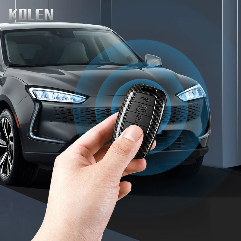 Car Key Cover Compatible with Kia Rio 3 K2 Ceed Cerato K3 Sportage 4 Picanto K5 Optima Sorento Forte Stinger – Carbon Fiber Style