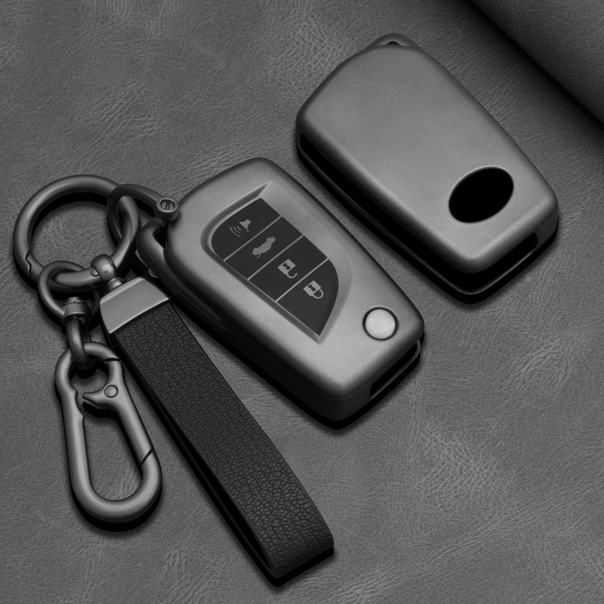 TPU Car Key Fob Cover for Toyota Hilux, Corolla, Highlander, RAV4, Yaris, Camry & Fortuner – 4 Buttons