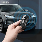 Car Key Cover Compatible with Audi A4 B9 A5 A6 8S 8W Q5 Q7 4M S4 S5 S7 TT TTS TFSI RS – Carbon Fiber Style