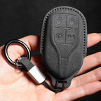 Suede Keyless Car Key Cover Compatible with Maserati Levante, Ghibli, Quattroporte, GT, Granturism, GranCabrio