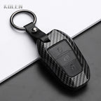 Car Key Cover Compatible with Peugeot 2008 3008 4008 5008 308 408 508; Citroen C1 C2 C4 C6 C3-XR Picasso Grand DS3 DS5 – Carbon Fiber Style