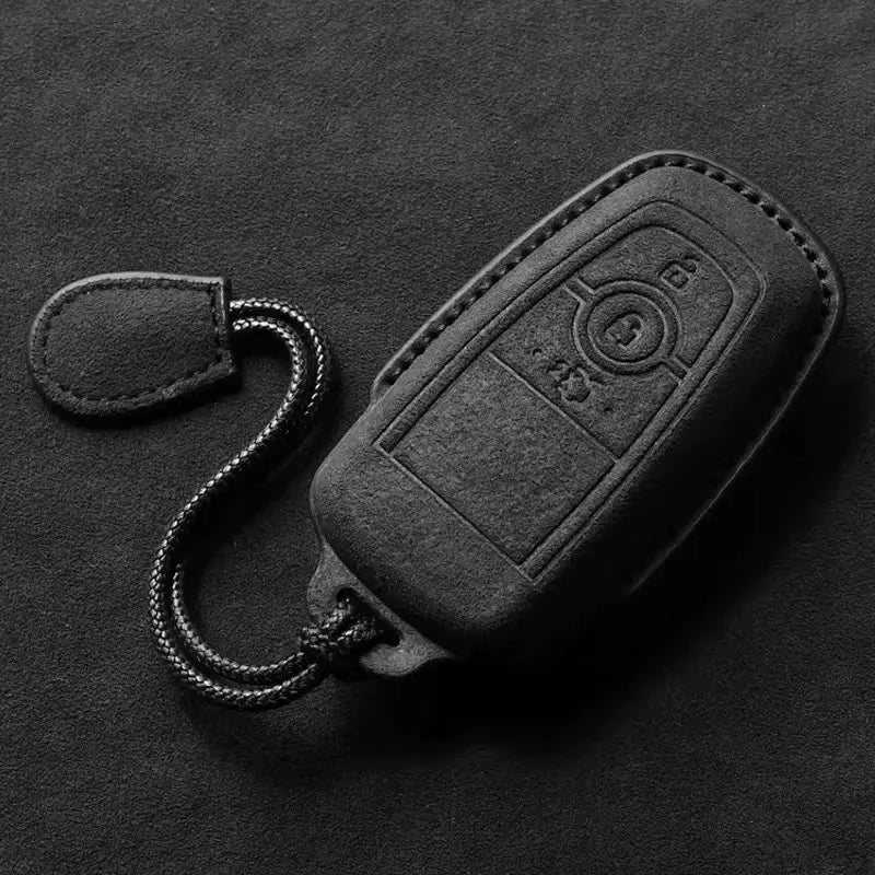 Suede Keyless Remote Key Cover Compatible with Ford F150 / F-150 Raptor