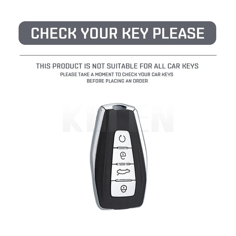 Car Key Cover Compatible with Geely Coolray Atlas Boyue NL3 Emgrand X6 X7 EX7 GT GC9 Borui – Carbon Fiber Style