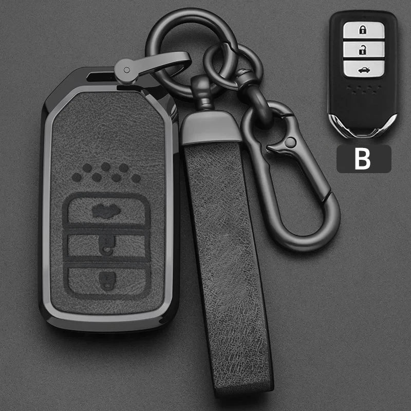 Zinc Alloy Car Key Fob Cover for Honda Civic, Accord, CR-V, Pilot, Fit, Odyssey, Jazz, CR-Z, HR-V, Vezel & City – 2018–2020