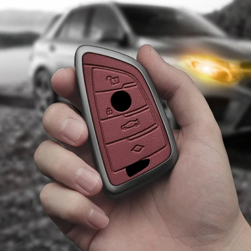 Alloy-Style Car Key Fob Cover for BMW X1, X3, X4, X5, X6 & 1, 2, 3, 5, 7 Series – G20, G02, G05, G31, G23, F34, F15, F40 & iX3
